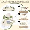 Picture of Baby Walker with Wheels, 5-in-1 Foldable Infant Toddler Walker for Boys Girls 6-18 Month, Music Walker for Baby with Car Steering Wheel &Removable Footrest,Baby Push Walker Green