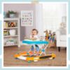 Picture of Dream On Me Go-Getter Baby Walker and Walk Behind Walker, Adjustable Seat Height, Comfortable Padded Seat, Easy to Fold, Pack and Store, Detachable Fun Tray, Orange