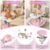 Picture of Baby Walker, 5-in-1 Baby Walker for Boys and Girls with Bouncer, Removable Footrest, Music, Foldable & Adjustable Speed Wheels Activity Walker for 6-18 Months Toddler Infant(Pink)