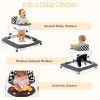 Picture of INFANS Foldable Baby Walker, 3 in 1 Toddler Walker Leaning-Seated Walk-Behind with Removable Music Tray, Adjustable Height, Washable Seat Cushion for Boys and Girls (Checkerboard)
