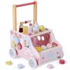Picture of labebe Wooden Baby Walker, Push Activity Walker for Kids 12M+, Multifunctional Ice Cream Cart Activity, Adjustable Speed Learning Walking with Wheels, Birthday Gift for Girls Boys Ages 1-3 (Pink)