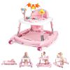Picture of CiuseiAnx 5 in 1 Baby Walker Foldable Music and Lights with 5 Adjustable Heights, Baby Walker with Wheels Portable, Infant Toddler Walker for Baby Boy Girls 6-18 Months (Pink)