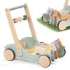 Picture of Giant bean Wooden Baby Push Walker for Boys Girls Ages 1-3, Galloping Ponies Push and Pull Activity Walker Adjustable Speed, Baby Push Walker Christmas Gift for Toddler Kids Motor Skills & Creativity