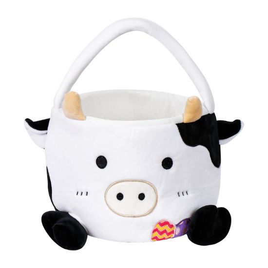 Picture of Easter Baskets for Kids, Cute Cow Easter Egg Buckets Huting Festivals Gift for Girls Boys