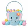 Picture of Easter Basket for Kids, Large Cute Animal Gift Basket with Premium Packaging for Egg Hunt, Candy & Toy Gifts, Nursery Toy Storage, Photo Prop & Spring Decorations(Blue Elephant)