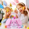 Picture of HitToys Easter Bunny Baskets for Kids, Egg Hunt Bags Plush Rabbit Bucket Easter Gifts for boys and girls