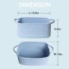 Picture of MEGASKET Blue Woven Basket, 13.5 x 10 x 6 Blue Empty Gift Basket to Fill, Decorative Cotton Rope Storage Bin for Organizing, Cute Baby Nursery Organizer, Rectangle Dog Toy Bin, Room Decor