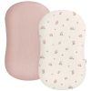 Picture of Muslin Baby Lounger Cover 2 Pack, Soft Breathable Newborn Lounger Pillow Cover for Boys Girls Infant (Flower G & Pink)