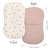 Picture of Muslin Baby Lounger Cover 2 Pack, Soft Breathable Newborn Lounger Pillow Cover for Boys Girls Infant (Flower G & Pink)