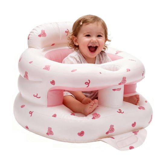 Picture of Inflatable Baby Seat for Babies 3-36 Months,Baby Floor Chair with Built in Air Pump,Infant Back Support Seat for Sitting & Learning to Sit (Pink Bunny)
