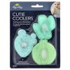 Picture of Itzy Ritzy Water-Filled Teethers - Cold Cutie Coolers Textured On Both Sides to Massage Sore Gums & Emerging Teeth - Can Be Chilled in Refrigerator, Set of 3 Green Cactus Water Teethers