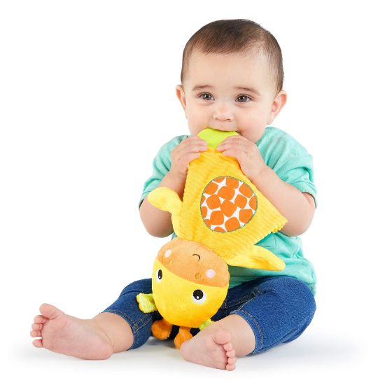 Picture of Bright Starts Snuggle & Teethe BPA-Free Crinkle Teething Plush Baby Toy - Giraffe