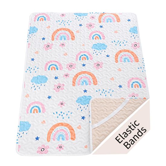 Picture of Quilted Pack n Play Sheet Fitted, Breathable Thick Pad for Pack and Play Mattress, Pack and Play Mattress Sheet fits Graco, Portable Mini Cribs, Play Yards, Padded Playpen Protector Cover