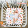 Picture of Cloele Square Playard/Playpen Fitted Sheets Perfect for 36 X 36 Portable Playard Mattresses - Jungle Square Pack and Play Crib Sheets - Ultra Soft Polyester Animal Fitted Playpen Sheet for Baby