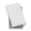 Picture of Chicco Lullaby Playard Sheets - Grey Diamond 2-Pack, Grey/White