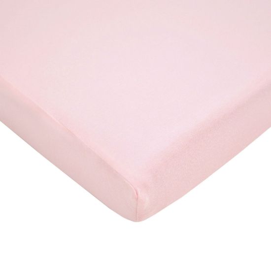 Picture of American Baby Company Natural Cotton Fitted Pack and Play Sheet 39" x 27" - Soft & Breathable Pack N Play Sheet for Playpen, Playard & Mini Crib Mattress, Pink, for Boys & Girls