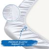 Picture of Satin Pack and Play Sheet Fitted, Soft & Silky Portable Playard/Mini Crib Sheets Mattress Cover for Boys and Girls, Compatible with Graco Pack n Play for Baby Hair and Skin, White