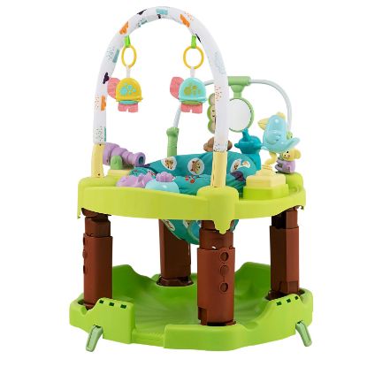 Picture of HOMGX Baby Bouncer Activity Center, 3 in 1 Baby Jumper Center & Infant Playtime Mat & Activity Table w/Baby Toys, 3 Adjustable Heights & 360 Rotatable Seat, Activity Center for Toddlers (Green)