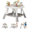 Picture of Baby Activity Center, Baby Jumpers and Bouncers with 5 Toys, Lights & Music, Adjustable Heights, 3-Stage Activity Center & Play Table, 360 Rotary Interactive Play Center for Baby Ages 6m+ (White)