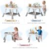 Picture of Baby Activity Center, Baby Jumpers and Bouncers with 5 Toys, Lights & Music, Adjustable Heights, 3-Stage Activity Center & Play Table, 360 Rotary Interactive Play Center for Baby Ages 6m+ (White)