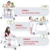 Picture of Time Followers Baby Activity Center | 3-Stage 4Modes Activity Center & Play Table | Montessori-Inspired Design | Exersaucer, Jumper & Bouncer for Baby Ages 6M+ (White)