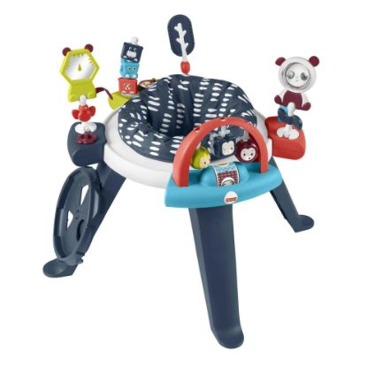 Picture of Fisher-Price 3-in-1 Spin & Sort Infant Activity Center and Toddler Play Table, Navy Dashes- Unisex