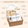 Picture of New Mom Gifts for Women, 9pcs Pregnancy Gifts for Expecting Mom, Cute Baby Gifts New Parents Gifts for Couples w/Mom and Dad Mugs for Gender Reveal Baby Shower First Time Mom to be Gifts(Khaki)