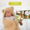 Picture of Tickle & Main Forest Animal Newborn Gift Set - 3-Piece, 26 x 29 in Cotton Swaddle Blanket - Plush Tree Rattle & Storybook