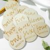 Picture of Wooden Baby Monthly Milestones for Newborn Baby,1-12 Months Baby Announcement Discs, Pregnancy Baby Shower Gifts (Wooden Milestone Discs)