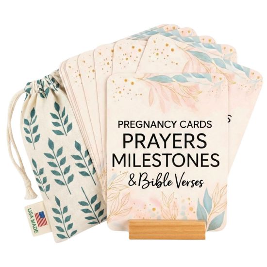 Picture of Lumont Trimester Pregnancy Must Haves - Essential Gift Set for First Time Moms, Healthy Pregnancy, Prayer Cards for Pregnant Women, Mama to Be, Expecting Parents Unique Gifts, Early Pregnancy Reveal