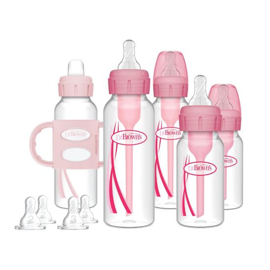 Picture of Dr. Brown's Baby First Year Transition Options Baby Bottles Gift Set, Pink
