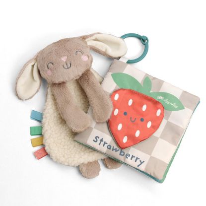Picture of Itzy Ritzy Bunny Lovey & Crinkle Book Gift Set - Learn & Snuggle Gift Set Includes Soft Sherpa Bunny Lovey & Soft Book with Flap, Textures & Crinkle Sounds (Bunny)