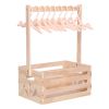 Picture of guilai Wooden Baby Shower Crate Closet , Baby Storage nursery Crate Hamper with Handle, Gift Basket for Baby nursery Excluding hangersNewborn Boy Girl Welcome Gift for New Mom Parents