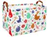 Picture of BOOHIT Rectangle Empty Easter Baskets Boy Large Toy Storage Bin Girls collapsible Hamper Waterproof Canvas Box Kid Gifts Spring Decor( boho Red Rabbit )
