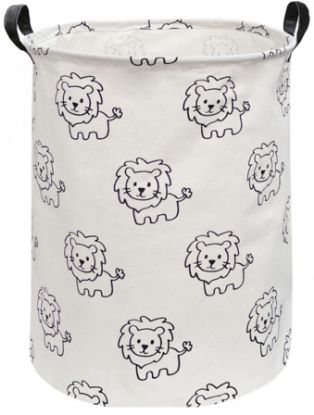 Picture of ESSME Baby Hamper,Nursery Laundry Basket,Lion Storage Basket,Toy bin for Boys, Gift Baskets,Room Decor,Home Organizer (Lions)
