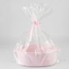 Picture of JUNBOLE Baby Gifts Basket Empty with Gifts Bag and Ribbon12x8x5 Gift Baskets to Fill Easter Baskets Birthday Baskets Small Woven Cotton Rope Basket Baby Toy Baske(pink, regular)