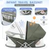 Picture of ISELECTOR Bedside Bassinet for Baby, Portable Baby Bassinet Travel Bed with Mosquito Net & Sunshade, Lightweight Foldable Baby Crib with Easy-Clean Fabric for Home & Outdoor