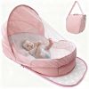 Picture of Portable Bassinet for Baby,Baby Bassinets Bedside Sleeper for Travel & Home,Foldable Bedside Crib with Breathable Mesh,Lightweight with Carry Bag & Storage Pocket,Safe Cosleeping Design for Infant