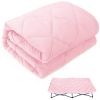 Picture of Sheet for Regalo My Cot Portable Toddler Bed, Joovy Travel Cot (Sheet Only, Bed not Included), Quilted Soft Padded Cover, Pink, 48''24.5''