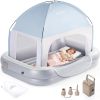 Picture of OGERY Inflatable Toddler Travel Bed with Cordless Rechargeable and Detachable Air Pump and Tent, Portable Kids Air Mattress with 4 Sides Safety Bumpers Ideal for Home, Grandma's, Camping, Traveling