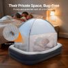 Picture of OGERY Inflatable Toddler Travel Bed with Cordless Rechargeable and Detachable Air Pump and Tent, Portable Kids Air Mattress with 4 Sides Safety Bumpers Ideal for Home, Grandma's, Camping, Traveling