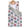 Picture of Viviland Toddler Nap Mat with Pillow and Minky Blanket,Rolled Large Sleeping Mat for Boys, Kids Slumber Bag Nap Mat for Preschool, Daycare, Kindergarten, Travel Camping - Monster Truck