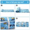 Picture of Bunnikins & Clover Toddler Nap Mat with Removable Pillow & Minky Blanket, Roll Up Nap Mats for Preschool, Soft Kids Sleeping Mat for Boys Girls Kindergarten Daycare