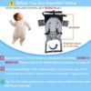 Picture of Baby Airplane Bed, Baby Travel Essentials for Flying, Toddler Airplane Seat Extender Must Haves, Plane Portable High Chair Harness Seat for Infant (Gray)