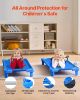 Picture of VEVOR Stackable Kiddie Cot, Pack of 4, Portable Toddler Nap Cots, Standard Size 52" L x 23" W Daycare Cots for Kids, Preschool Classroom Daycare Beds for Sleeping, Resting, Naptime, Blue