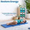 Picture of ECR4Kids Everyday Folding Rest Mat, 4-Section, 1in, Sleeping Pad, Blue/Grey, 5-Pack