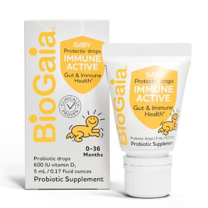 Picture of BioGaia Immune Active Baby Probiotic Drops + Vitamin D | for Babies & Toddlers 0-36 Months | Supports Digestive & Immune Health | Allergen, Dairy, Soy & Gluten Free | Backed by 30 Years of Research