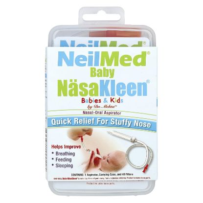 Picture of NeilMed Baby NasaKleen Nasal-Oral Aspirator with 49 Hygiene Filters and a Convenient Storage Travel Case