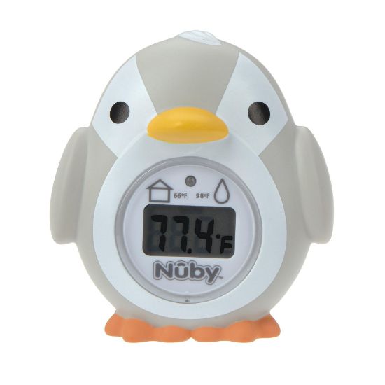 Picture of Nuby Bath and Room Digital Thermometer - Baby Thermometer for Safe and Cozy Bath and Room Temperatures - Penguin