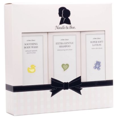 Picture of Noodle & Boo Starter Set, Newborn Baby Gift; Super Soft Baby Lotion and Newborn 2-in-1 Hair & Body Wash, 8 Oz of each, Navy/Pink